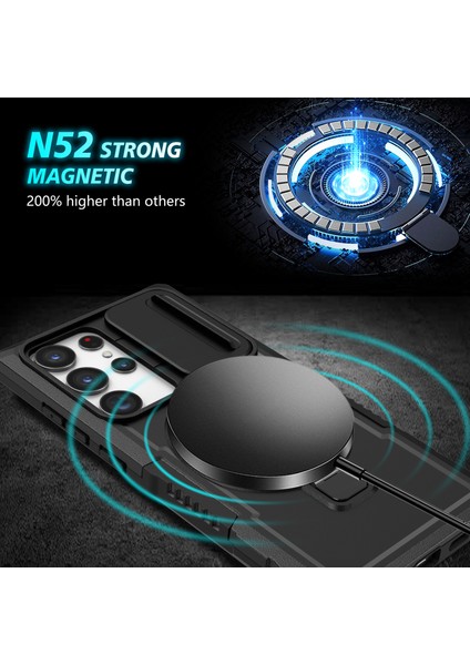 Samsung Galaxy S23 Ultra Slayt Lens Pencere Kickstand Telefon Kapağı (Yurt Dışından) fırsatları