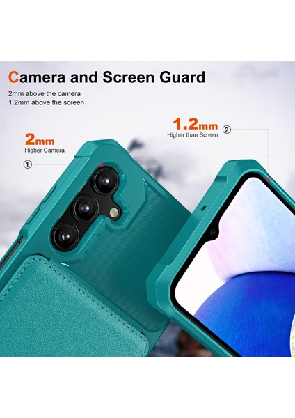 Samsung Galaxy A15 Deri+Tpu Telefon Kılıfı ve Kart Tutucu (Yurt Dışından)