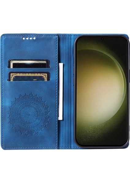 Samsung Galaxy S23 Deri Basılı Mandala Çiçek Telefon Koruyucu (Yurt Dışından) fiyatları