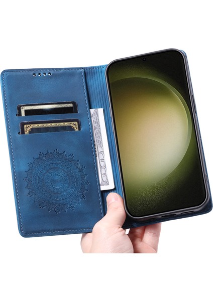 Samsung Galaxy S23 Deri Basılı Mandala Çiçek Telefon Koruyucu (Yurt Dışından) fırsatları