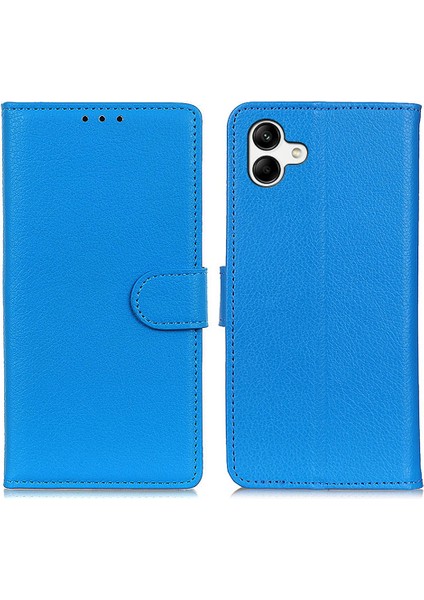 Samsung Galaxy A05 4g Kasa Cüzdan Stand Litchi Doku Pu Deri Telefon Kapağı (Yurt Dışından)