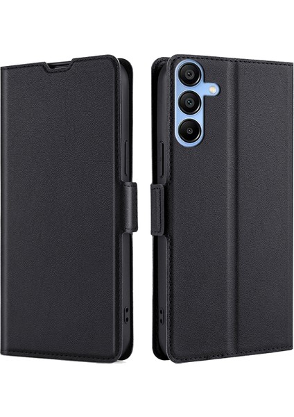 Samsung Galaxy A15 Telefon Kılıfı 5g/4g Pu Deri Flip Telefon Kapağı Kart Yuvaları (Yurt Dışından)
