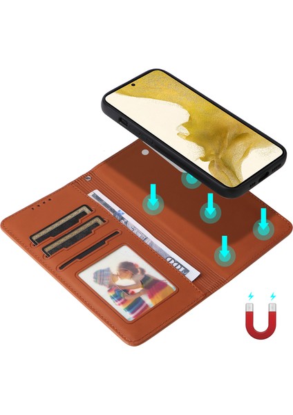 Samsung Galaxy S22+ 5g Anti-Damla Deri Cüzdan Kılıfı (Yurt Dışından)