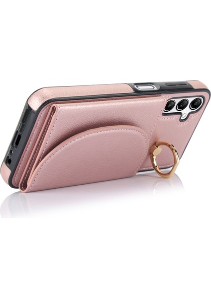 Samsung Galaxy A54 5g Telefon Kılıfı Yüzük Tutucu Kart Yuvaları Pu Deri Arka Kapak (Yurt Dışından)