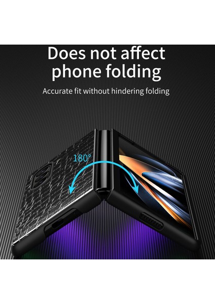 Samsung Galaxy Z Fold6 5g Timsah Dokulu Deri Kaplamalı Pc Sert Telefon Kapağı (Yurt Dışından)