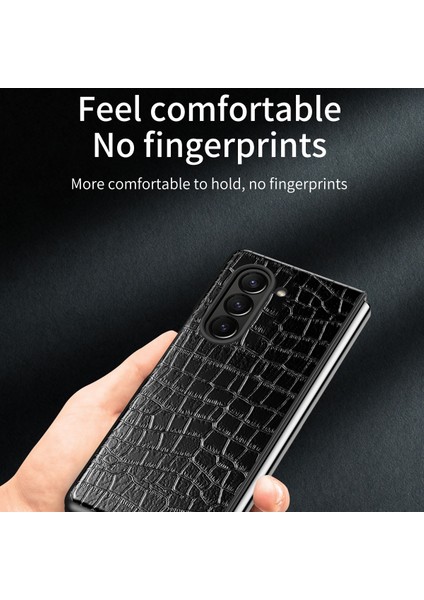 Samsung Galaxy Z Fold6 5g Timsah Dokulu Deri Kaplamalı Pc Sert Telefon Kapağı (Yurt Dışından)