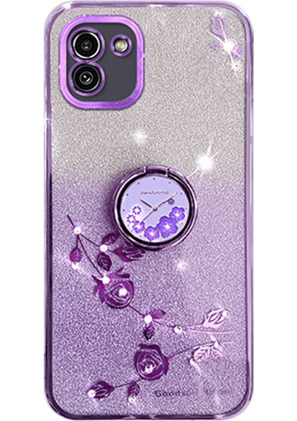 Samsung Galaxy A03 Ring Kickstand Moda Tpu Telefon Kapağı (Yurt Dışından)