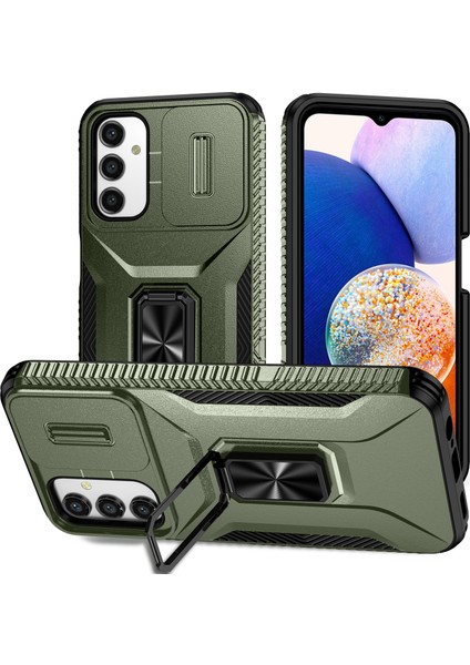 Samsung Galaxy A14 Slayt Lens Kapağı Pc+ Tpu Telefon Kapağı Kickstand Anti Drop Shell (Yurt Dışından)