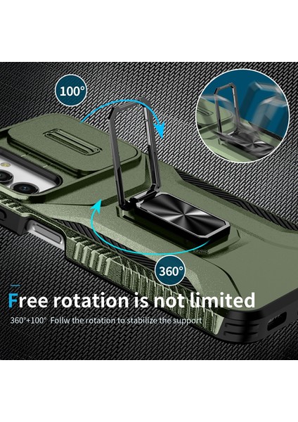 Samsung Galaxy A14 Slayt Lens Kapağı Pc+ Tpu Telefon Kapağı Kickstand Anti Drop Shell (Yurt Dışından) fırsatları