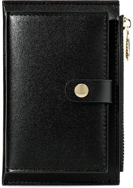 Kadın Kart Sahibinin Anahtar Cüzdan Pu Fermuar Kese Kore Yaratıcı Mini Sikke Çanta, Inci Siyah (Yurt Dışından)