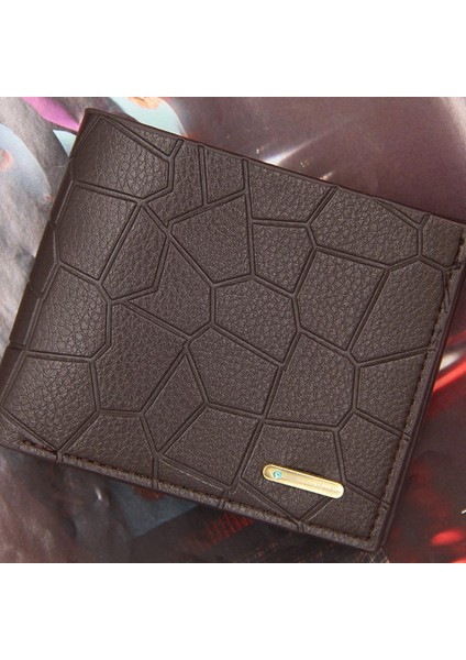 Yeni Varış Erkek Cüzdan Yeni Moda Rahat Bozuk Para Cüzdanı Büyük Kapasiteli Kısa Ince Para Klip Kredi Kartı Çok Fonksiyonlu (Yurt Dışından)