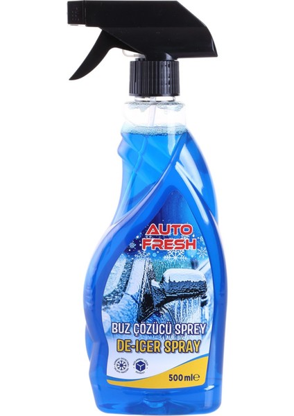 Autofresh 2\'li Araç Buz Çözücü Sprey Araba Cam Kaporta Buzlanma Önleyici 500 ml x 2 Adet