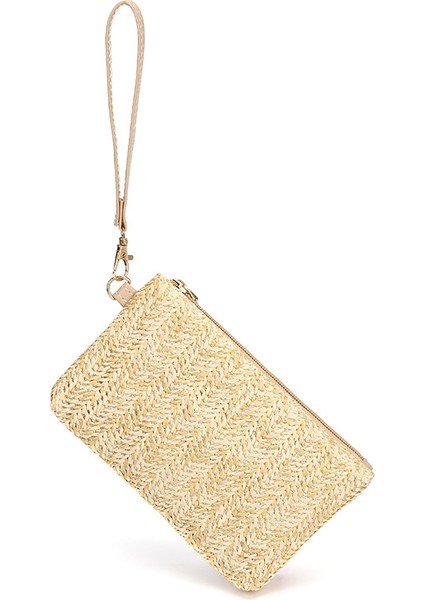 Kadın Cüzdan Yeni Tasarım Saman Düz Renk Mini Para Kartı Çanta Yaz Rahat Taşınabilir Örgü Mini Örgü Çanta Кошелек Женский (Yurt Dışından) fiyatları