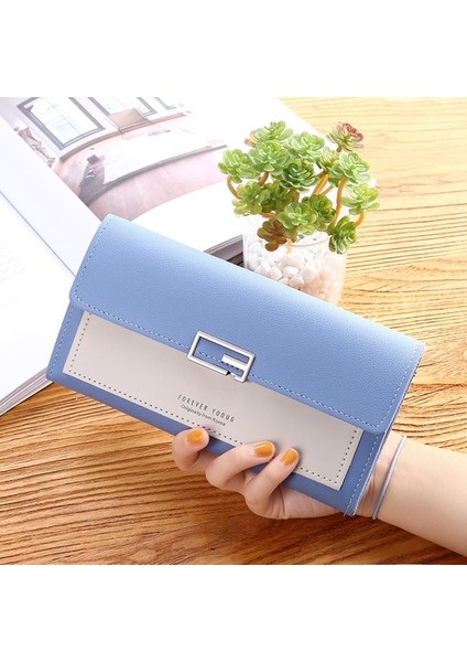 Kadın Cüzdan Uzun Lüks Kare Şekli Kadın Çile Fermuar Bozuk Para Çantaları Para Klip Kart Tutucu Bayanlar Çanta Telefon Debriyaj Çanta (Yurt Dışından)