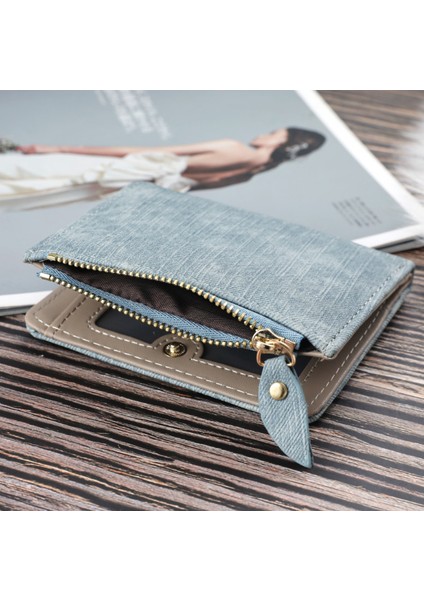 Kısa Cüzdan Kadın 2020 Sonbahar Yeni Kedi Işlemeli Tuval Debriyaj Büyük Kapasiteli Moda Bozuk Para Cüzdanı Çok Fonksiyonlu Kart Tutucu (Yurt Dışından) fırsatları