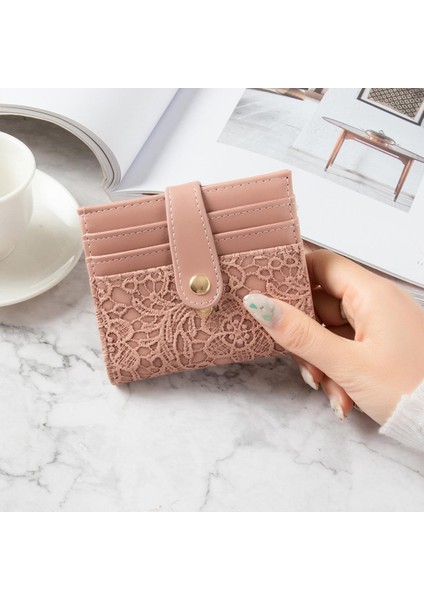 Küçük Cüzdan Kadın Kısa Kore Yeni Stil Basit Retro Katlanır Toka Çoklu Kart Pozisyon Kompakt Kart Çantası Bozuk Para Cüzdanı (Yurt Dışından)