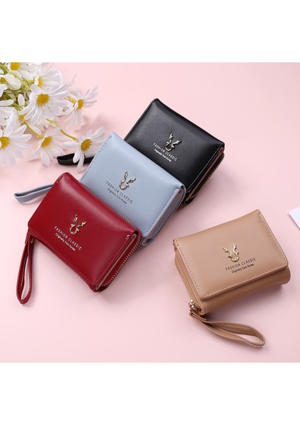 2021 Yeni Moda Kadın Cüzdan Kısa Kadın Fermuarlı Bozuk Para Cüzdanı Kart Tutucu Küçük Bayanlar Çile Debriyaj (Yurt Dışından) fiyatları