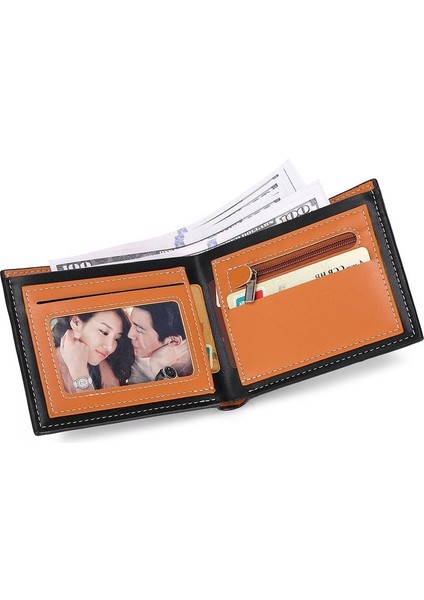 Yeni Karbon Fiber Erkek Cüzdan Retro Bir Fermuar Yatay Cüzdan Erkek Pu Deri Ekose Açık Bozuk Para Cüzdanı Çok Fonksiyonlu Kart Tutucu (Yurt Dışından) indirimleri