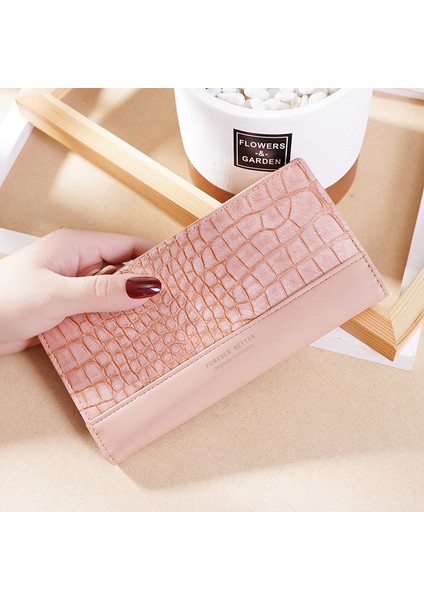 Yeni Kadın Cüzdan Uzun Kadın Timsah Cüzdan Moda Timsah Desen Ince Bayanlar Fermuarlı Bozuk Para Çantaları Kart Tutucu Para Çantaları (Yurt Dışından) indirimleri