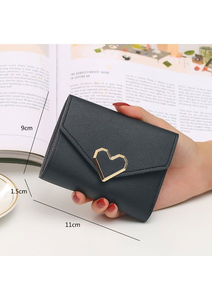 2022 Yeni Kısa Kadın Cüzdan Ücretsiz Isim Gravür Kpop Kalp Şeklinde Sevimli Küçük Kadın Cüzdan Pu Deri Ince Basit Kadın Çanta (Yurt Dışından) fiyatları