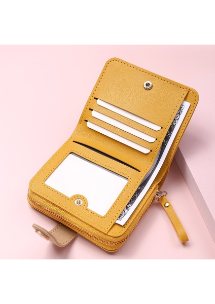 2021 Yeni Kadın Sevimli Cüzdan Fermuar Toka Katlanır Kız Cüzdan Marka Tasarlanmış Pu Deri Küçük Bozuk Para Cüzdanı Kadın Kart Tutucu (Yurt Dışından) indirimleri
