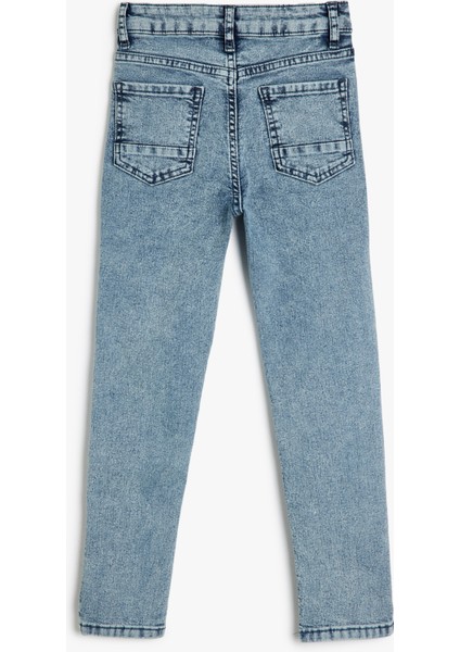 Ayarlanabilir Lastikli Pamuklu Denim Pantolon fiyatları