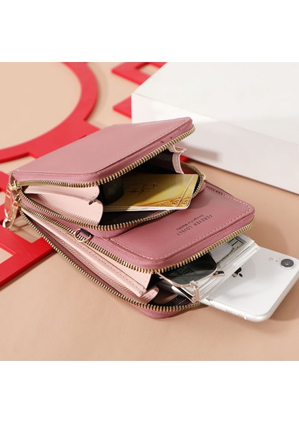 Crossbody Cep Telefonu Çanta Omuz Çantaları Kadın Çok Fonksiyonlu Dokunmatik Ekran Çantası Rfıd Engelleme Kart Cüzdan Kadın Askılı Çanta (Yurt Dışından) indirimleri