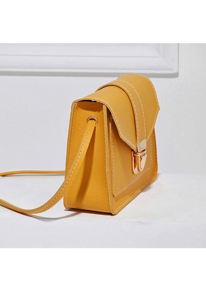 2021 Sıcak Moda Küçük Crossbody Çanta Kadınlar Için Mini Pu Deri Omuz Askılı Çanta Kız Için Sarı Bolsas Bayanlar Telefon Çanta (Yurt Dışından) fiyatları