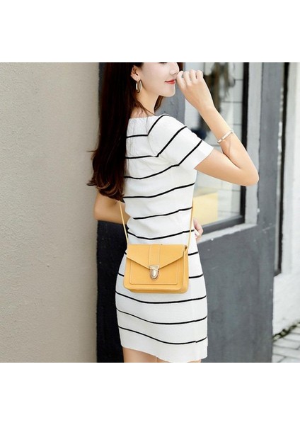 2021 Sıcak Moda Küçük Crossbody Çanta Kadınlar Için Mini Pu Deri Omuz Askılı Çanta Kız Için Sarı Bolsas Bayanlar Telefon Çanta (Yurt Dışından) indirimleri