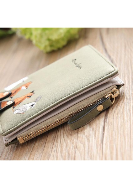 Sevimli Katlanabilir Kız Öğrenci Küçük Cüzdan Pu Deri Bozuk Para Cüzdanı Mini Bayan Kart Tutucu Küçük Çanta (Yurt Dışından)