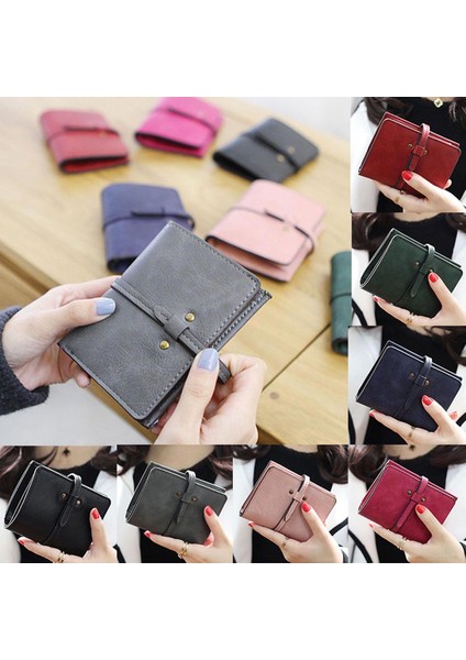 Moda Bayan Kadın Mini Güzel Çanta Debriyaj Cüzdan Kısa Küçük Çanta Pu Kart Sahibinin (Yurt Dışından) modelleri