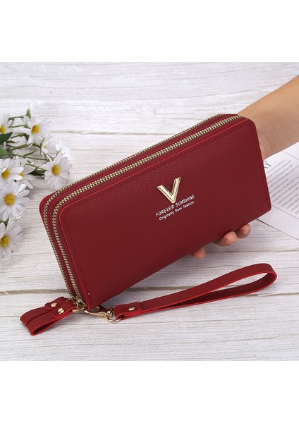 Kadın Cüzdan Moda Bayan Cep Telefonu Çantası Uzun Yeni El Çantası Çift Fermuarlı El Askılı Çanta Çok Renkli Kadın Çanta 2022 (Yurt Dışından) fiyatları