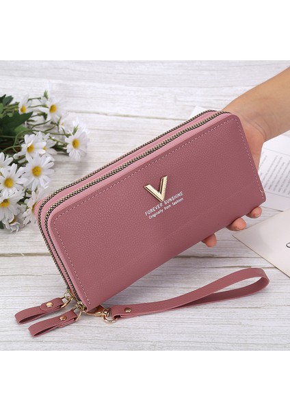 Kadın Cüzdan Moda Bayan Cep Telefonu Çantası Uzun Yeni El Çantası Çift Fermuarlı El Askılı Çanta Çok Renkli Kadın Çanta 2022 (Yurt Dışından) modelleri