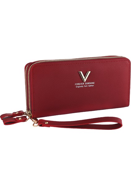 Kadın Cüzdan Moda Bayan Cep Telefonu Çantası Uzun Yeni El Çantası Çift Fermuarlı El Askılı Çanta Çok Renkli Kadın Çanta 2022 (Yurt Dışından) fırsatları