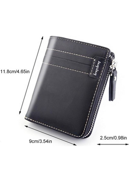 Erkek Fermuarlı Cüzdan Fermuarlı Cüzdan Bifold Çoklu Kart Tutucu (Yurt Dışından)