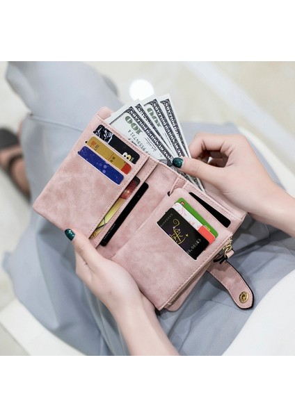 Kadın Moda Mat Küçük Cüzdan Pu Deri Fermuar Çile Buzlu Bayanlar Çantalar Para Para Kımlık Kartı Tutucu Kızlar Sevimli Debriyaj (Yurt Dışından) fiyatları