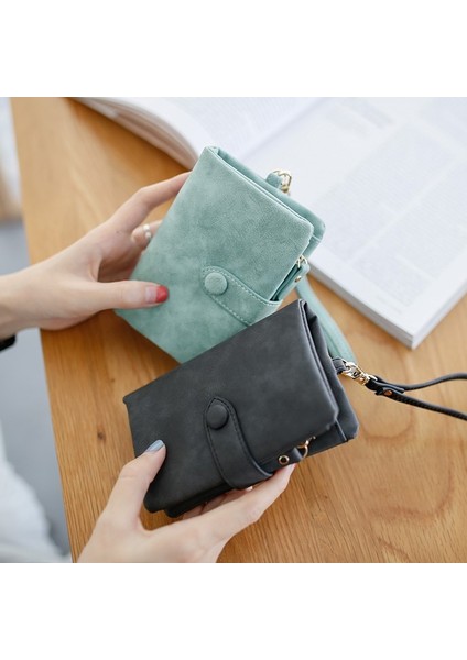 Kadın Moda Mat Küçük Cüzdan Pu Deri Fermuar Çile Buzlu Bayanlar Çantalar Para Para Kımlık Kartı Tutucu Kızlar Sevimli Debriyaj (Yurt Dışından) modelleri