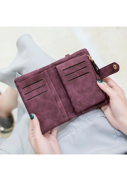 Kadın Moda Mat Küçük Cüzdan Pu Deri Fermuar Çile Buzlu Bayanlar Çantalar Para Para Kımlık Kartı Tutucu Kızlar Sevimli Debriyaj (Yurt Dışından) indirimleri