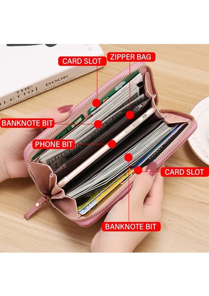 Yeni Moda Kadın Debriyaj Portefeuille Cüzdan Büyük Kapasiteli Çanta Uzun Kısa Para Cebi Pu Deri Bayan Tasarımcı Cüzdanlar (Yurt Dışından) modelleri