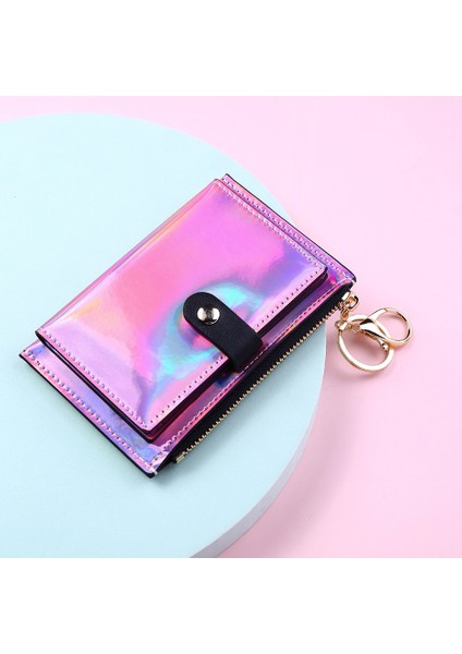 2022 Yeni Moda Şeffaf Cüzdan Kadın Kısa Pvc Şeffaf Kore Holografik Kart Tutucu Kadın Sevimli Çanta Para Çantaları (Yurt Dışından) fırsatları