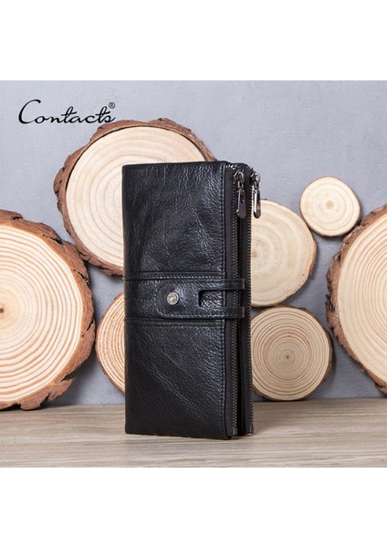 Deri Kadın Cüzdan Bozuk Para Cüzdanı Uzun Cüzdan Fermuar Cartera Mujer Telefon Cep Para Çantası Bayan Kart Sahibinin (Yurt Dışından) modelleri