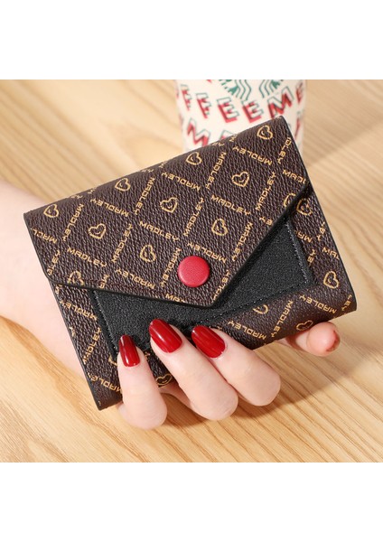 2022 Yeni Kadın Cüzdan Baskı Sevimli Kısa Çanta Iş Ekleme Çanta Bayanlar Katlanır Bozuk Para Çantaları Kadın Kart Tutucu (Yurt Dışından) fiyatları