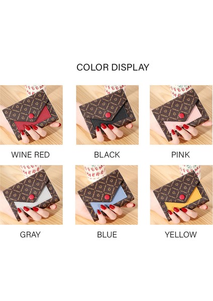 2022 Yeni Kadın Cüzdan Baskı Sevimli Kısa Çanta Iş Ekleme Çanta Bayanlar Katlanır Bozuk Para Çantaları Kadın Kart Tutucu (Yurt Dışından) fırsatları