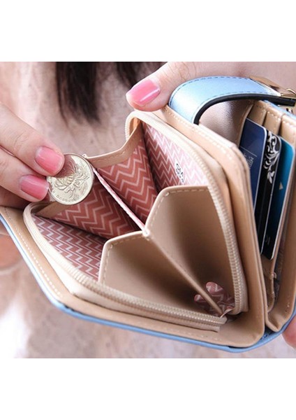 Yeni Moda Kadın Cüzdan Kısa Paragraf Içi Boş Altın Yaprak Küçük Çanta Büyük Kapasiteli Cüzdanlar (Yurt Dışından) indirimleri