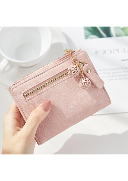 1 Adet Pu Deri Kadın Küçük Cüzdan Katlanır Kart Sahipleri Moda Fermuarlı Bozuk Para Cüzdanı Püskül İle Sevimli Öğrenci Kızlar Para Çantası (Yurt Dışından)