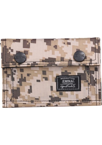 Erkek Cüzdan, Kamuflaj Desenli Cüzdan Erkek Kısa Değiştirme Çantası, Haki/Kahve/Mavi/Yeşil/Siyah (Yurt Dışından)