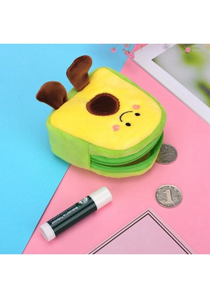 Avokado Cüzdan Yumuşak Peluş Para Para Çantası Güzel Anahtarlık Cüzdan Mini Çanta Sevimli Küçük Cep Kadın Kız El Çantası Fermuar (Yurt Dışından) fiyatları
