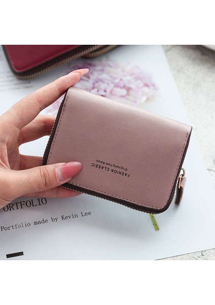 2021 Yeni Vintage Deri Kadın Cüzdan Kredi Kartı Tutucu Bayan Fermuarlı Para Çantası Kart Koruma Kılıfı Cep Kadın Bozuk Para Çantaları (Yurt Dışından) fiyatları