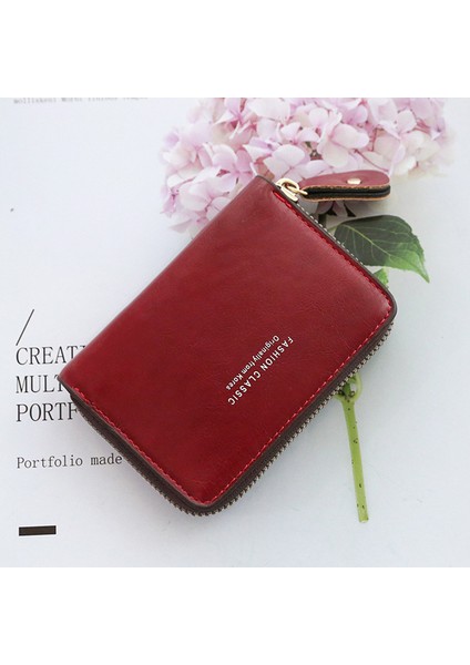 2021 Yeni Vintage Deri Kadın Cüzdan Kredi Kartı Tutucu Bayan Fermuarlı Para Çantası Kart Koruma Kılıfı Cep Kadın Bozuk Para Çantaları (Yurt Dışından) modelleri