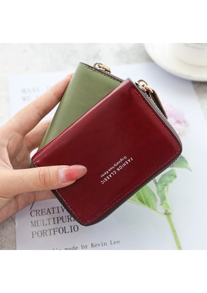 2021 Yeni Vintage Deri Kadın Cüzdan Kredi Kartı Tutucu Bayan Fermuarlı Para Çantası Kart Koruma Kılıfı Cep Kadın Bozuk Para Çantaları (Yurt Dışından) indirimleri